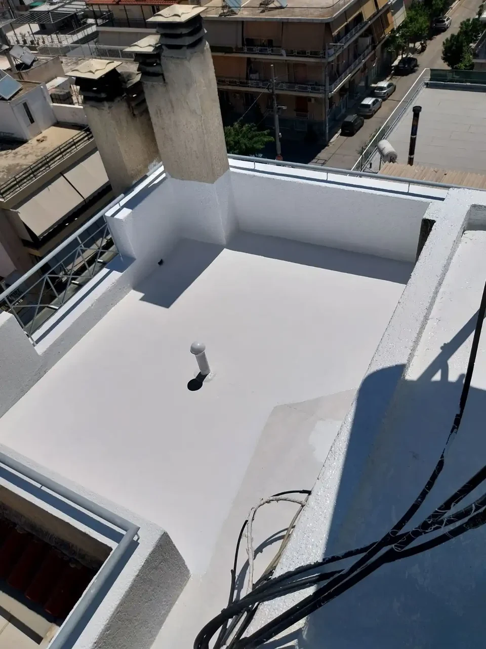 Waterproofing service in progress